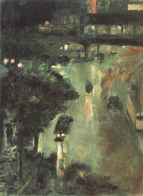 Lesser Ury Nollendorf Square at Night (nn02) oil painting picture